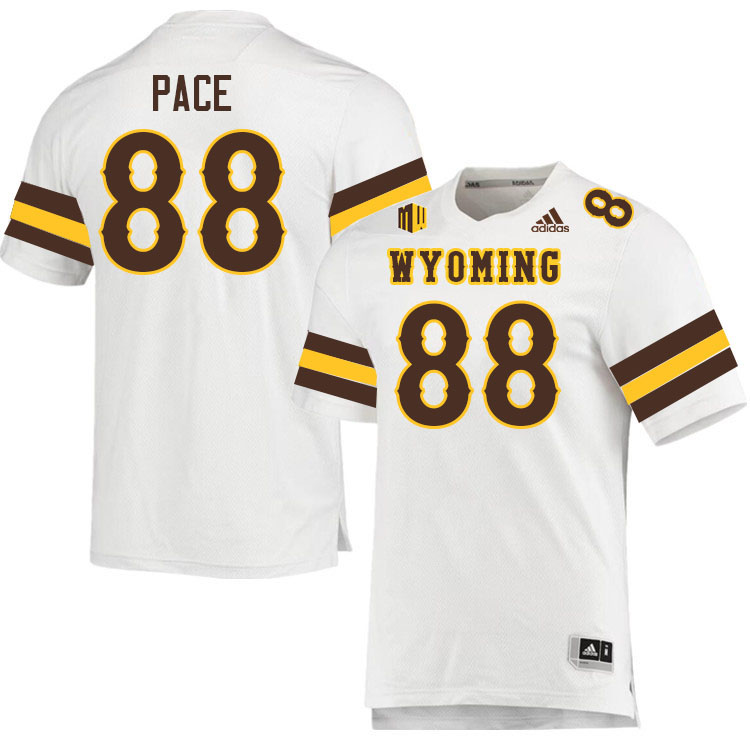 #88 Landon Pace Wyoming Cowboys Jersey College Football Uniforms,Gears,Jerseys-White